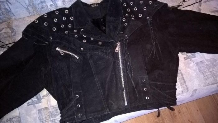 kurtka damska skórzana/zamszowa r40 ramoneska