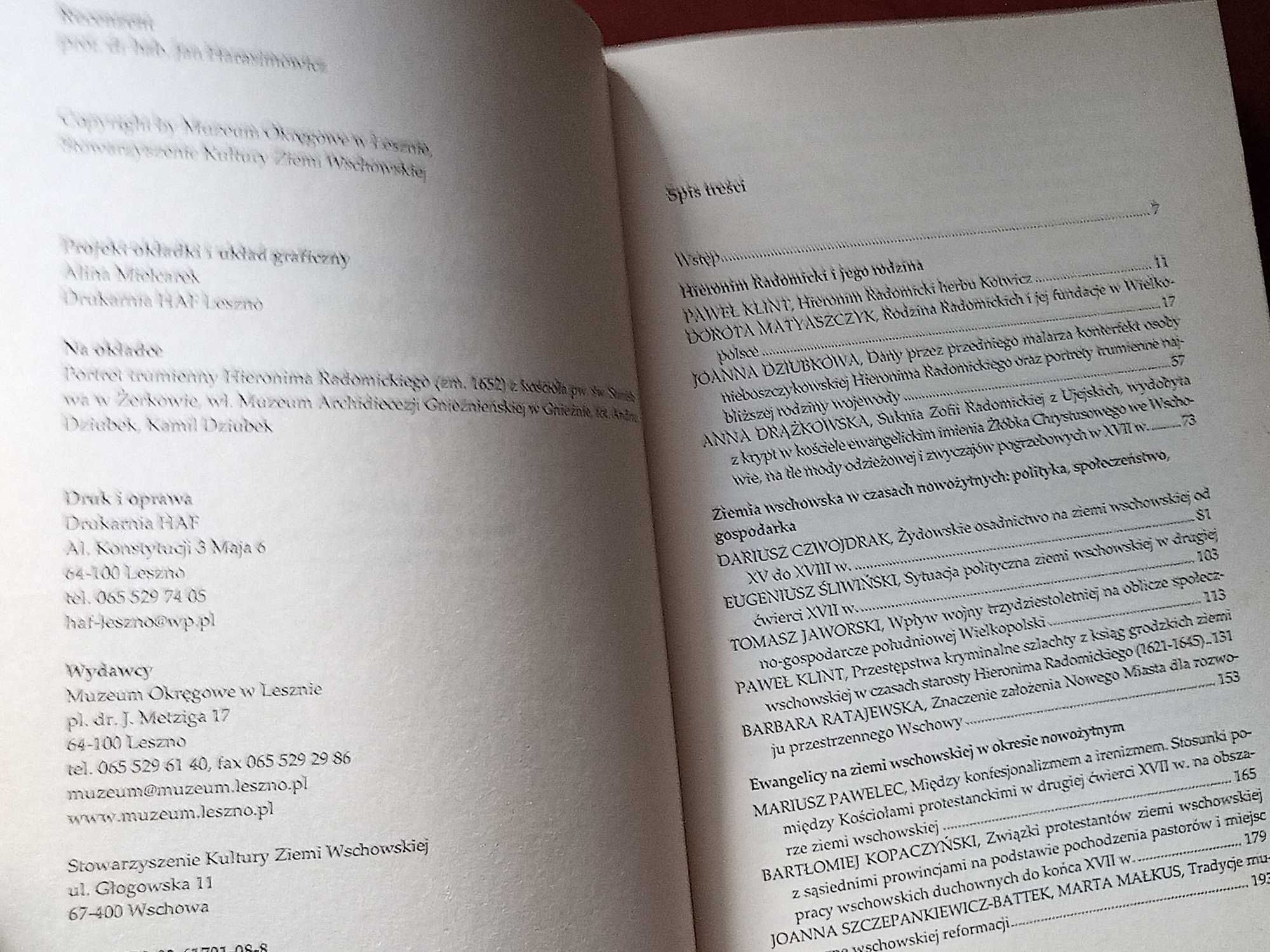 Ziemia wschowska w czasach starosty Hieronima Radomickiego Paweł Klint