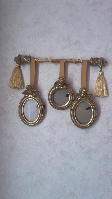 Фото рамка золотая и белая