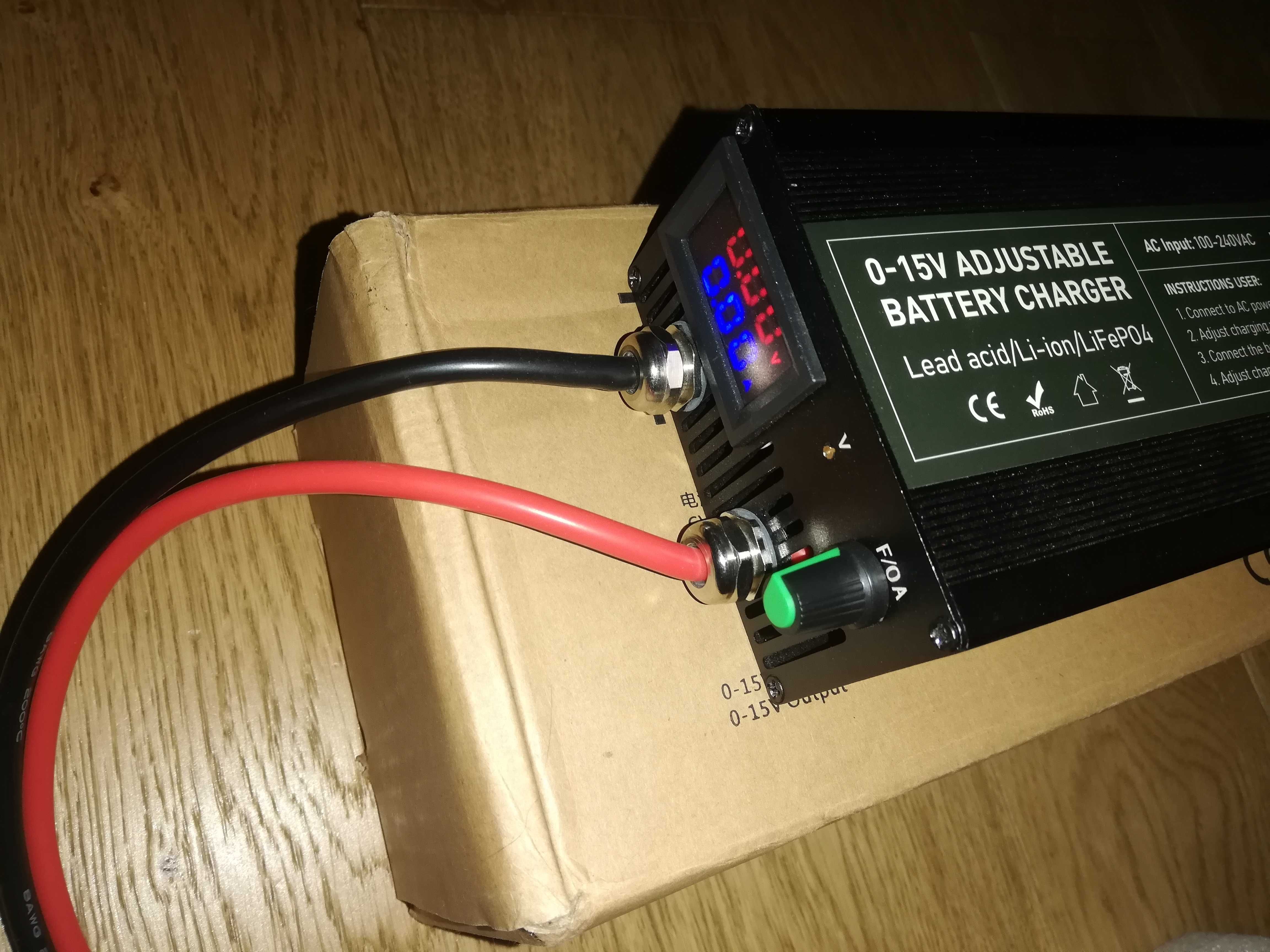 Ładowarka LiFePO4 Li-ion 12V 60A>Regulowane Napięcie 0-15V Prąd 0-60A