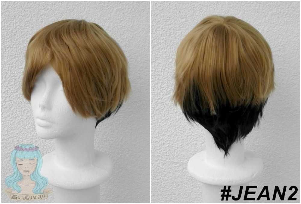 Jean Shingeki no Kyojin Snk AoT cosplay wig brązowa ombre peruka