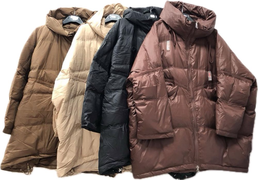 Kurtka puchowa oversize z kapturem kolory