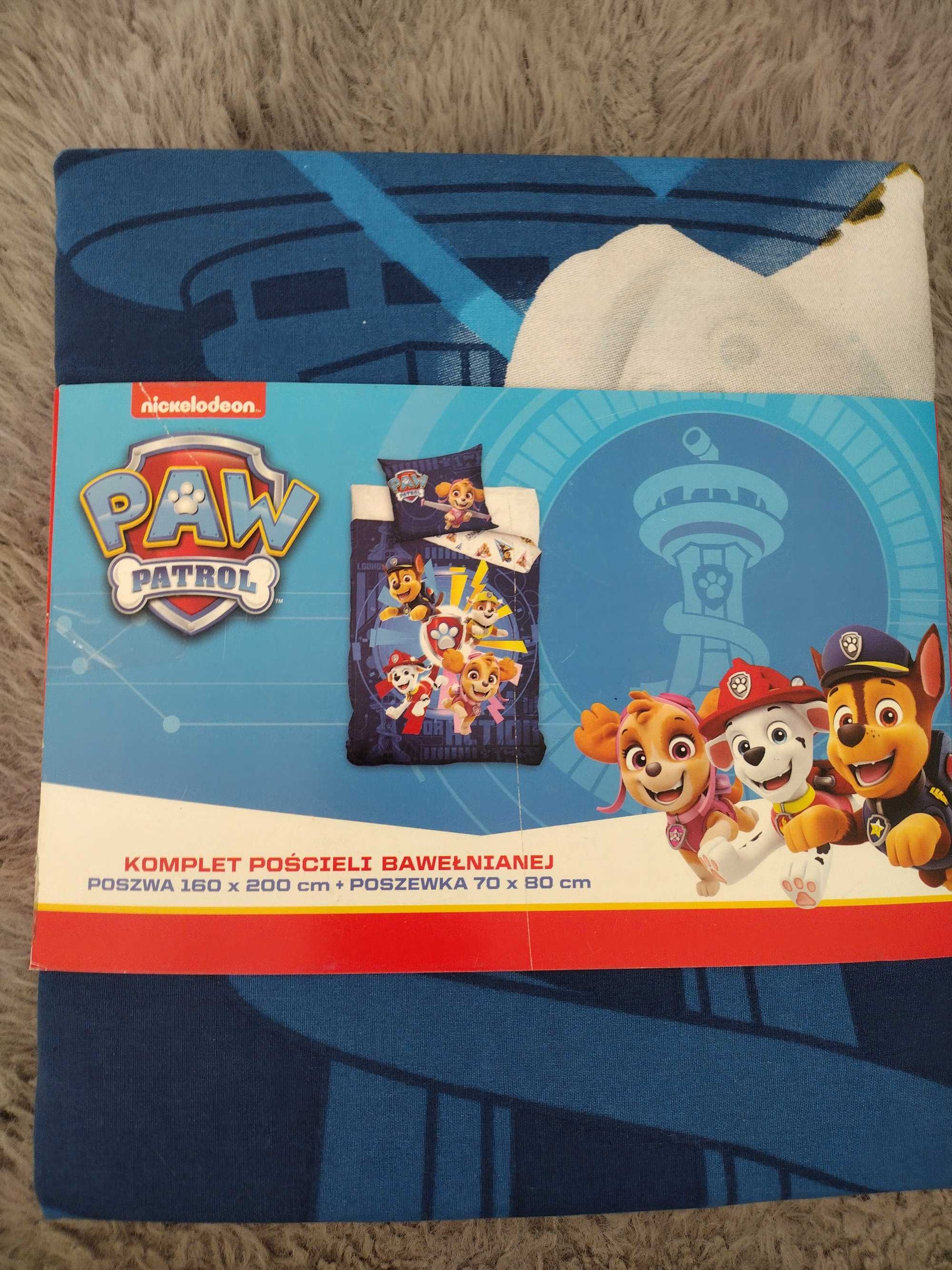 Komplet pościeli bawełnianej dla chłopaka 160x200psi patrol Paw patrol
