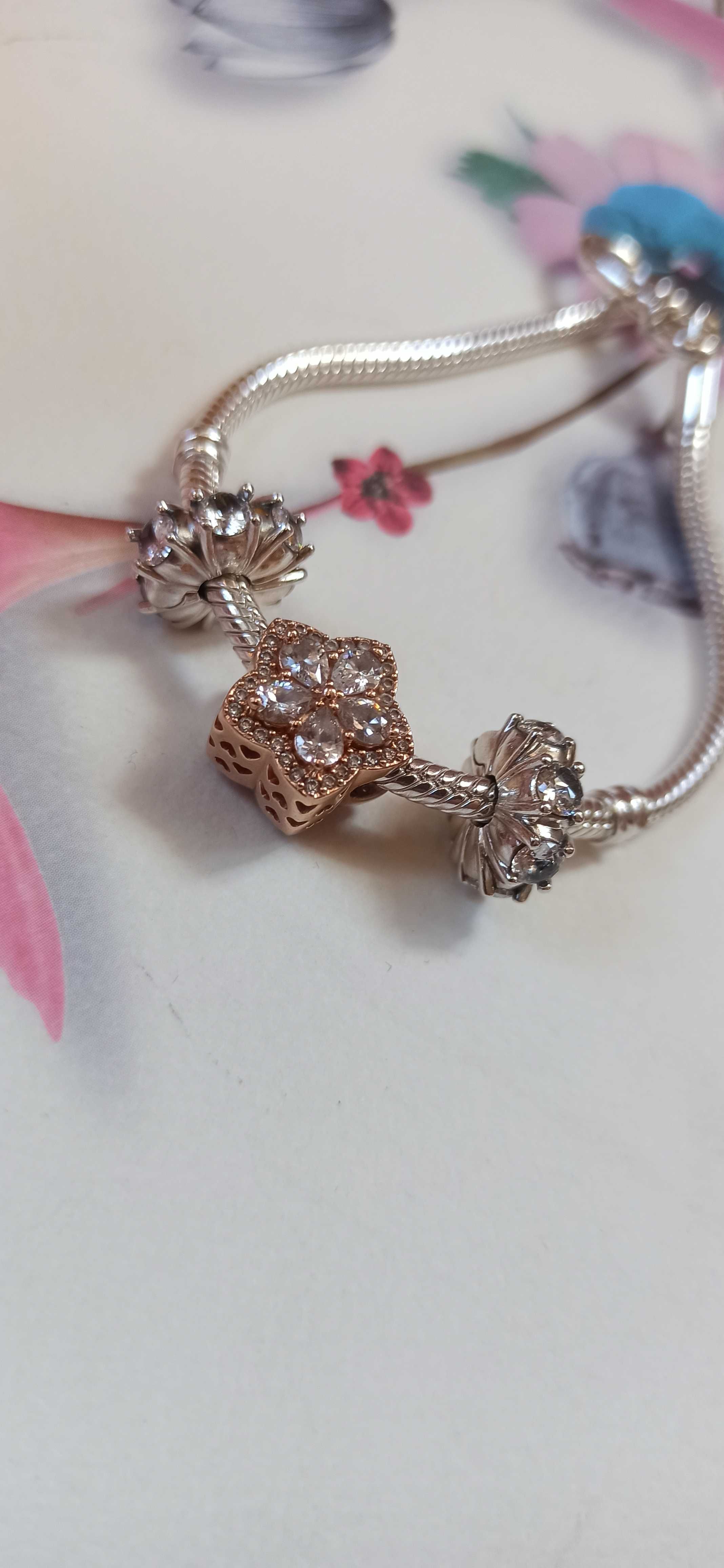 Bransoletka Pandora NOWA ALE S925 lśniący charms zawieszka kulka beads