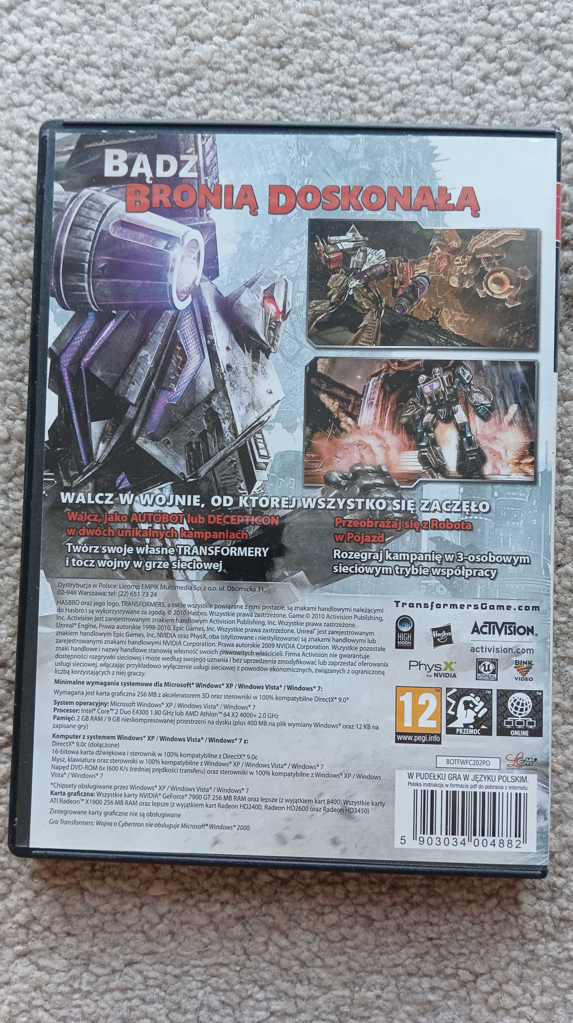 Gra PC Transformers Wojna o Cybertron