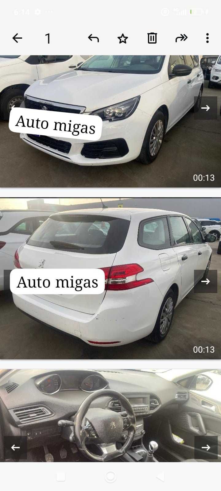 peças frentes airbag motor Peugeot 308