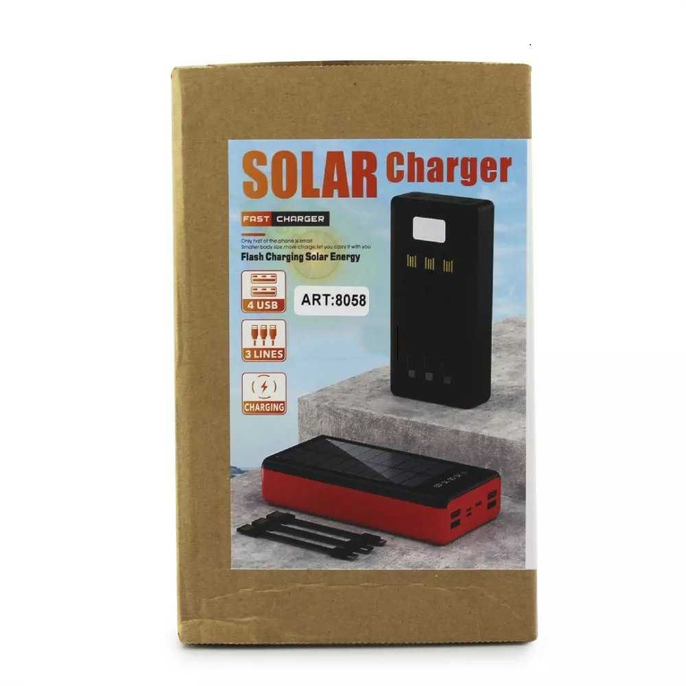 Портативна мобільна зарядка (Павербанк) POWER BANK SOLAR 60000MAH,