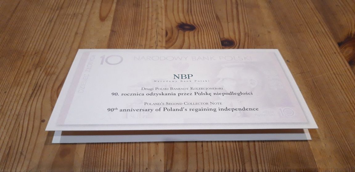 10 zł 90 rocznica odzyskania niepodległości,  banknot kolekcjonerski