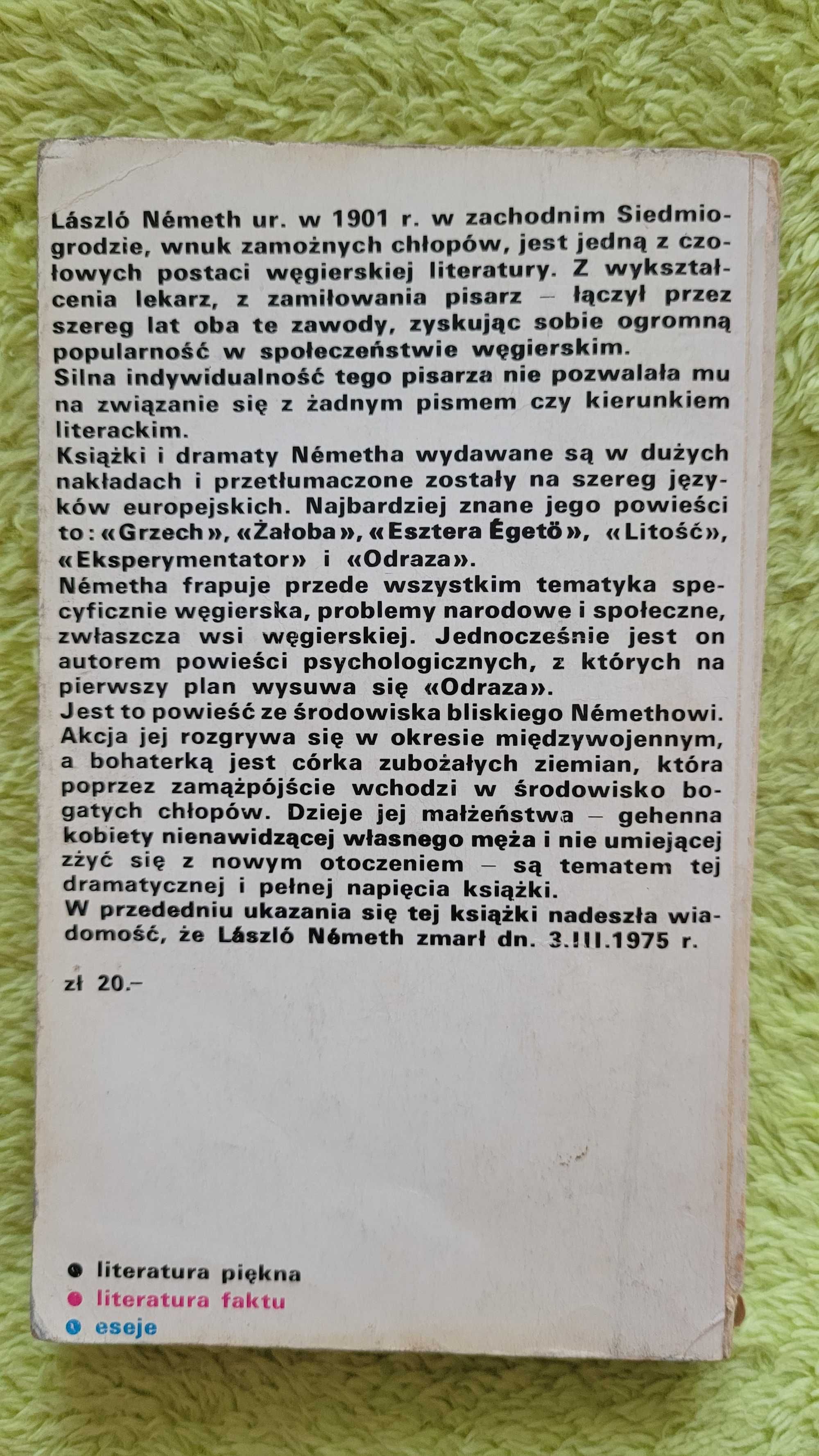 Książka: "Odraza", Laszlo Nemeth