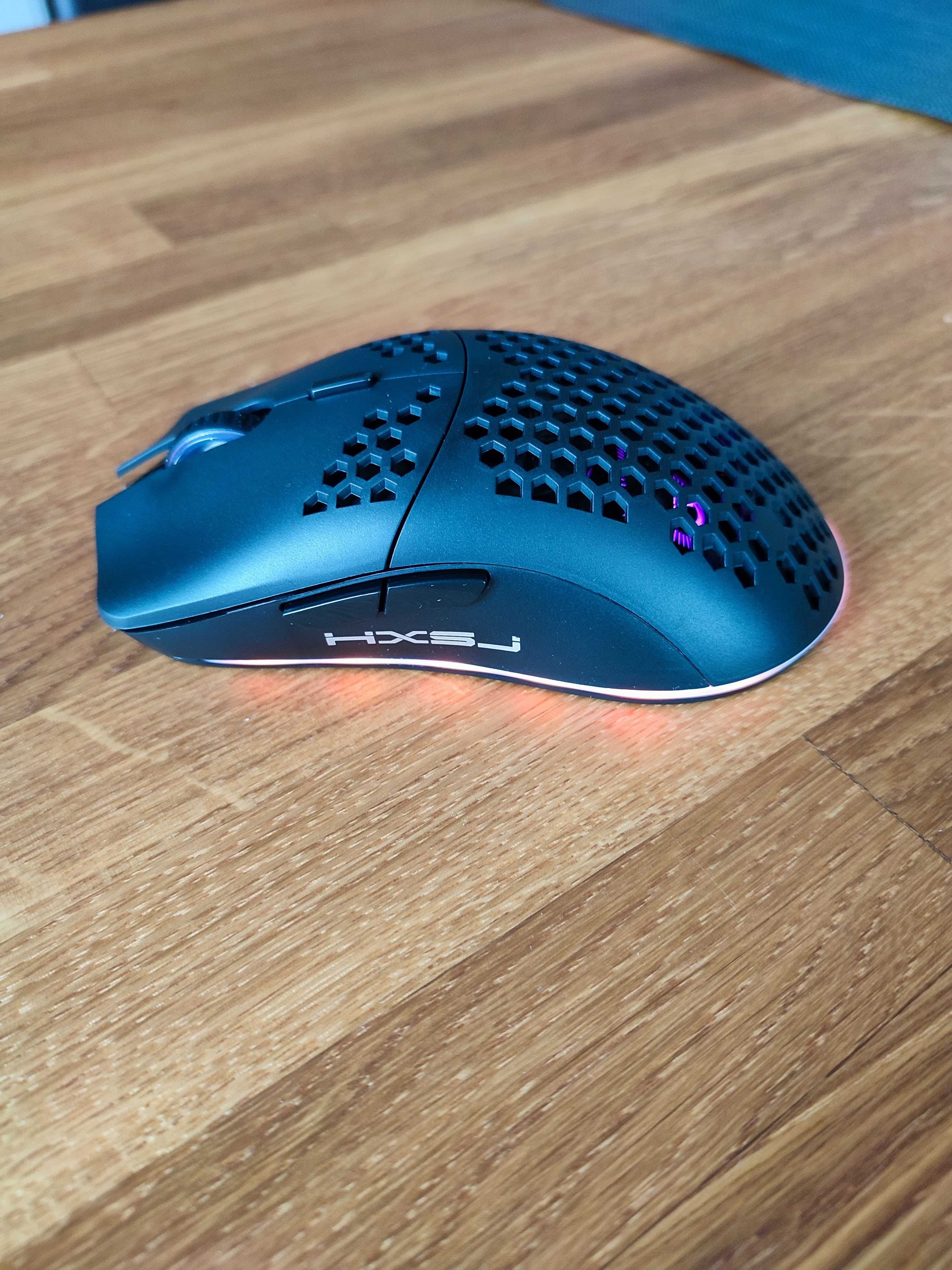 Myszka bezprzewodowa gamingowa HXSJ RGB Black