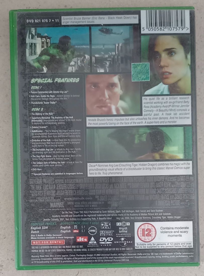 DVD duplo do filme Hulk