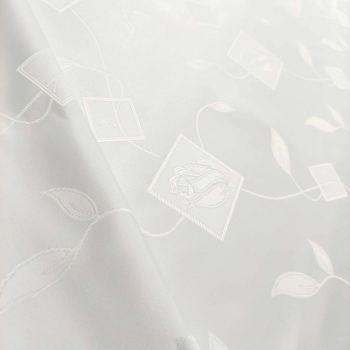 Obrus tkanina Białe róże  300x160cm 300x160 cm