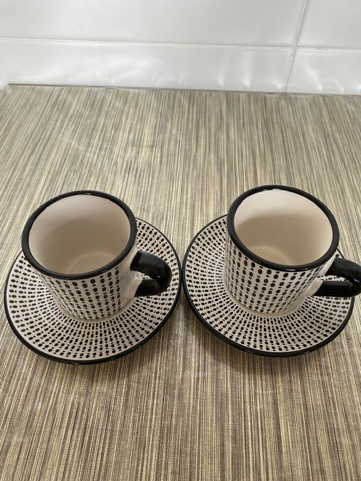 Conjunto 6 chavena de cafe e pires