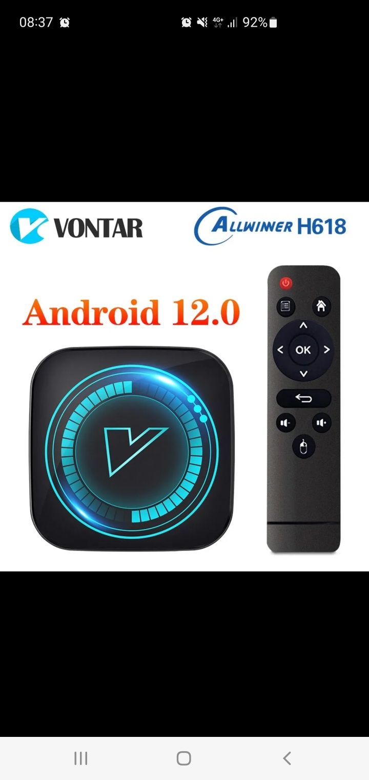 Box android VONTAR 4K Novas 4gb/32gb