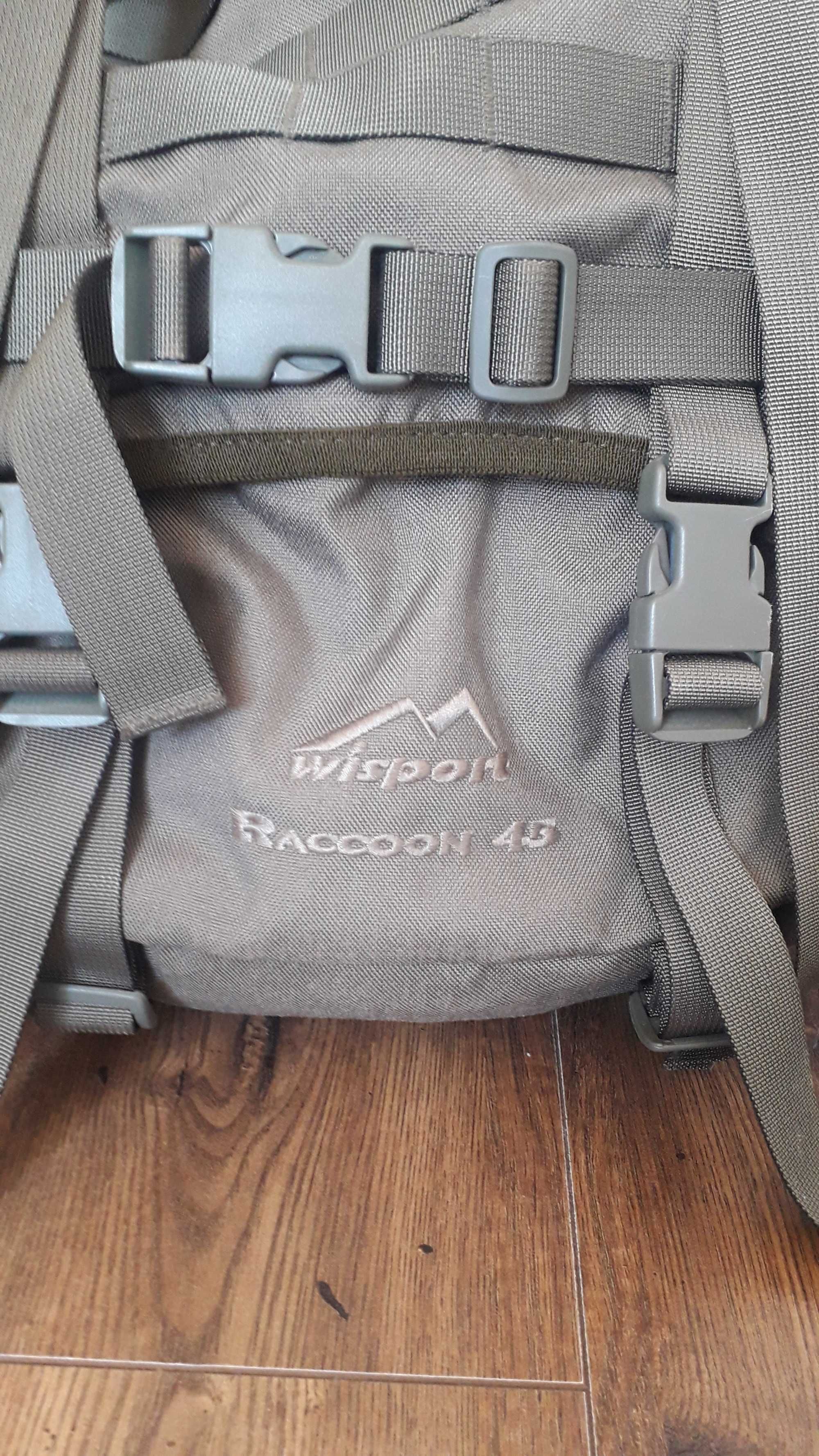 Plecak Wisport Raccoon 45l plus 2 x kieszeń boczna 9l RAL 7013