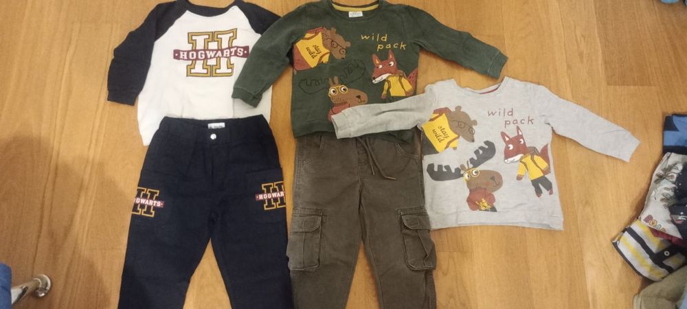 Zestaw ubranek bluzki z długim rękawem, bluzy, spodnie 98