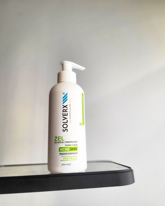 Solverx Acne Skin Żel do mycia i demakijażu 200 ml