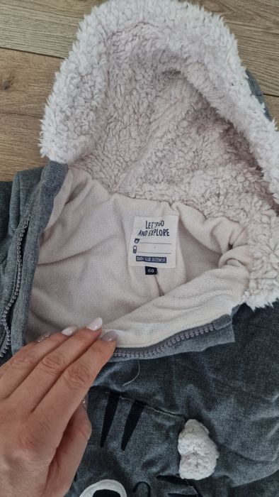 Kombinezon zimowy 68 pajacyk zimowy miś kombinezon z misiem