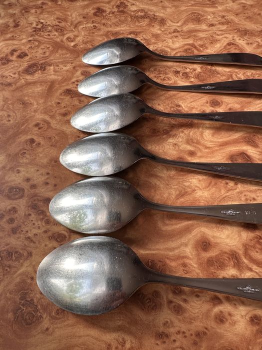 Stare łyżki stołowe wzór kłos firmy Gerlach PRL