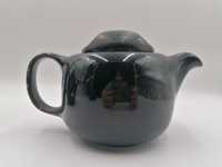 Ciekawy czarny ceramiczny dzbanek imbryk do kawy herbaty