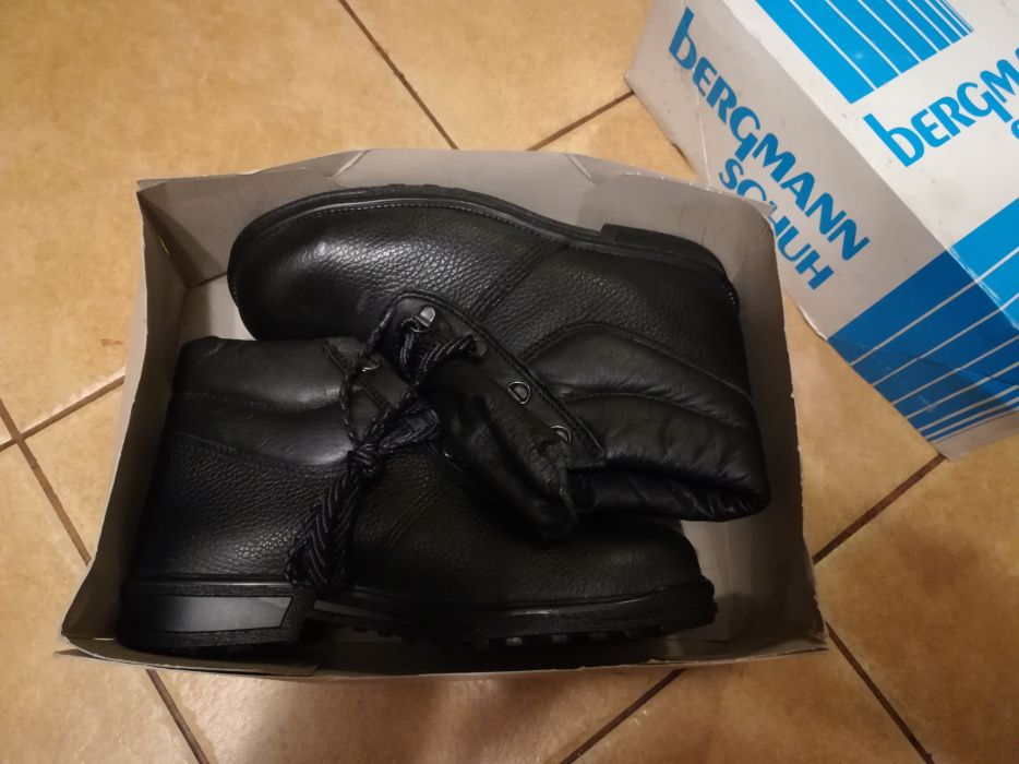 Nowe niemieckie buty robocze za kostkę r.39 wkładka 25cm skóra BHP