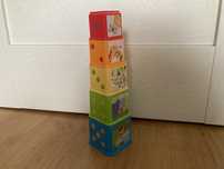 FISHER PRICE KLOCKI ODKRYWCY piramidka kubeczki 6m+