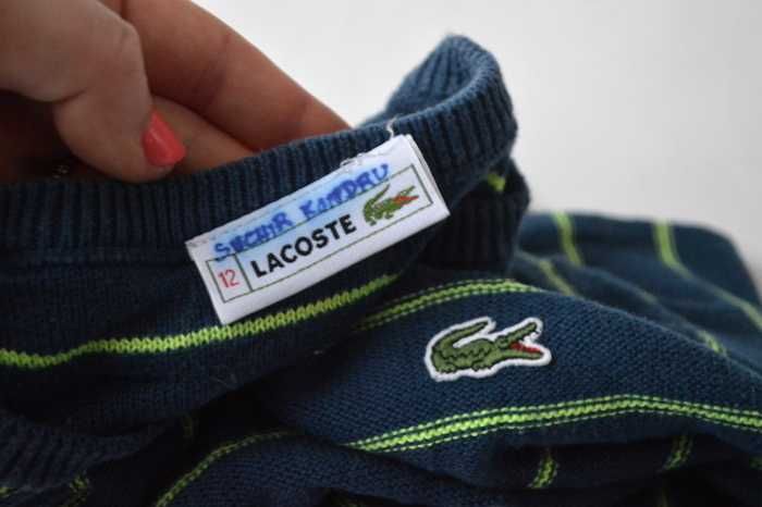 LACOSTE Sweter Świąteczny 52cm 12lat USA