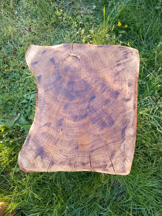 taboret dębowy rękodzieło