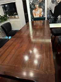 stół drewniany 195/255 x 95, mocny i stabilny
