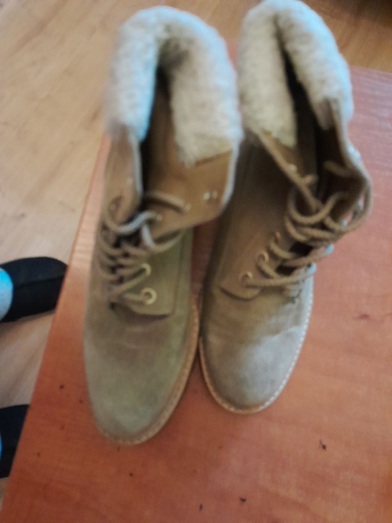 Buty skórka zamsz