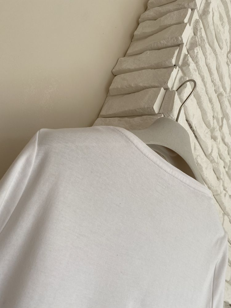 Biała bluzka na długi rękaw, 100% bawełny, Marks&Spencer