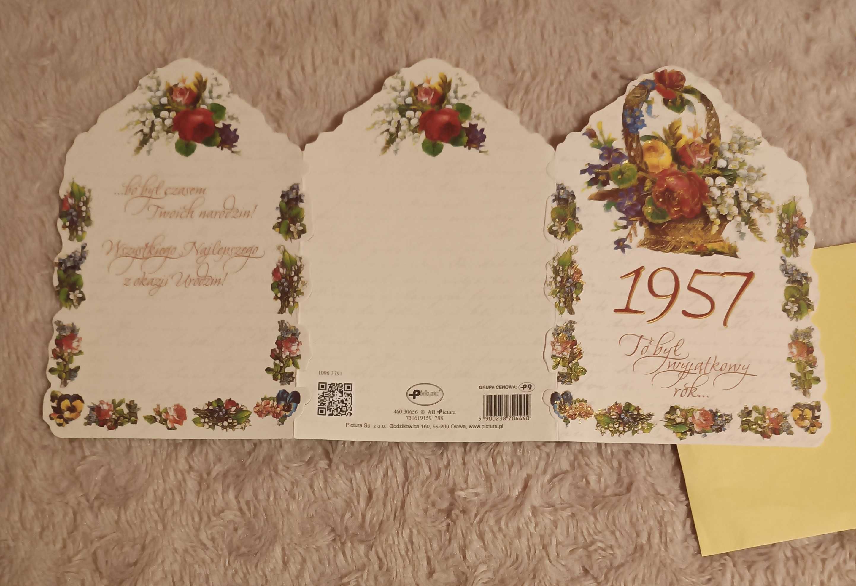 Nowa pocztówka - karnet dla urodzonych w 1957 roku