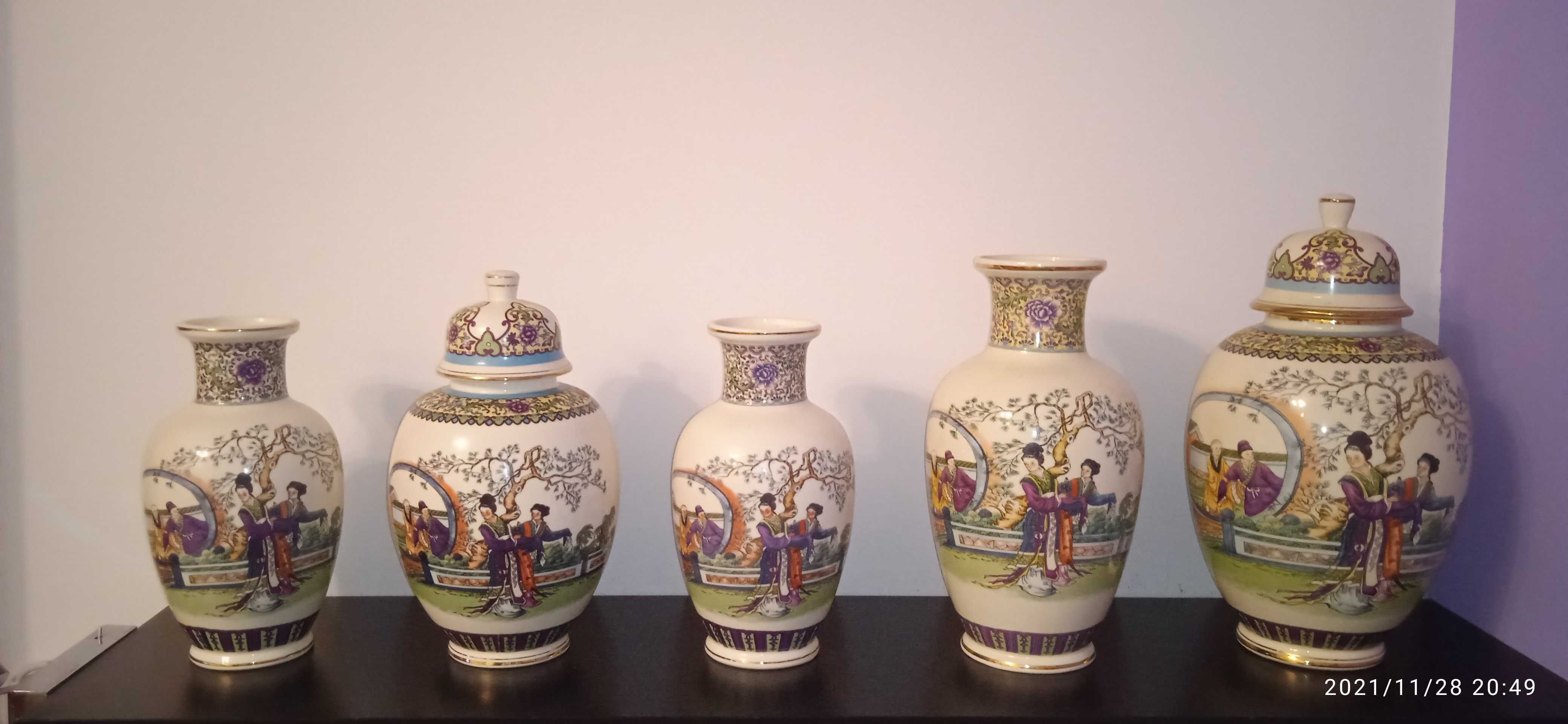 Komplet wazonów chiński 50-60 lata XX wieku