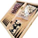 Gra 2w1 Szachy i Backgammon – Zestaw Drewniany #525