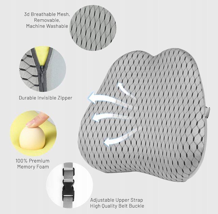 Livtribe Poduszka Wspierająca Lędźwie, Poduszka Podtrzymująca Plecy