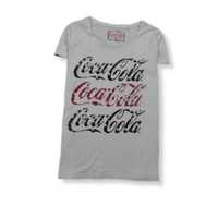 Coca Cola T-shirt Koszulka Damska BIAŁA Logo Klasyk Unikat L