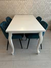 Biały stół w stylu ludwikowskim 150x80