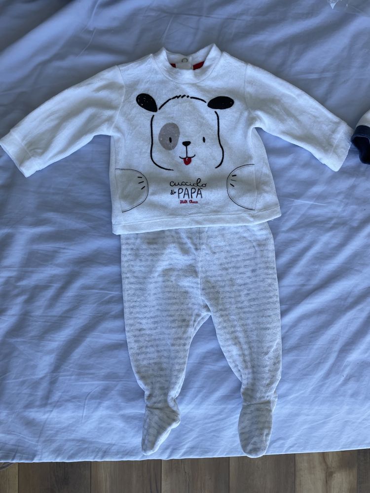 Велюровый костюмчик chicо для новорожденных