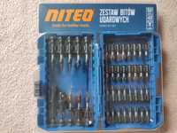 Zestaw bitów udarowych i nasadowych Niteo Tools 34 szt. oraz 42 szt.