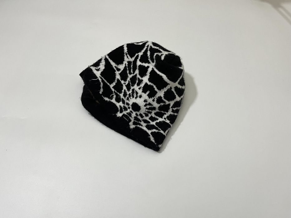 Шапка y2k з паутиною opium шапка бини