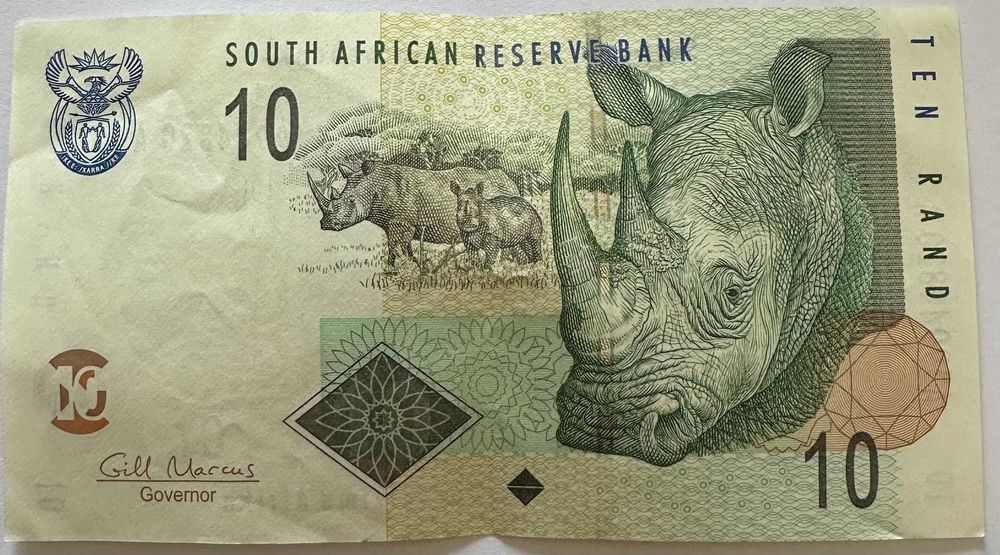 Nota AFRICA DO SUL 10 RAND, para coleção
