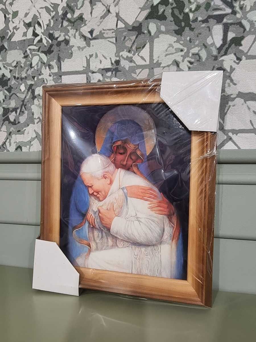 Obraz religijny obrazy Matka Boża Częstochowska Papież Jan Paweł II