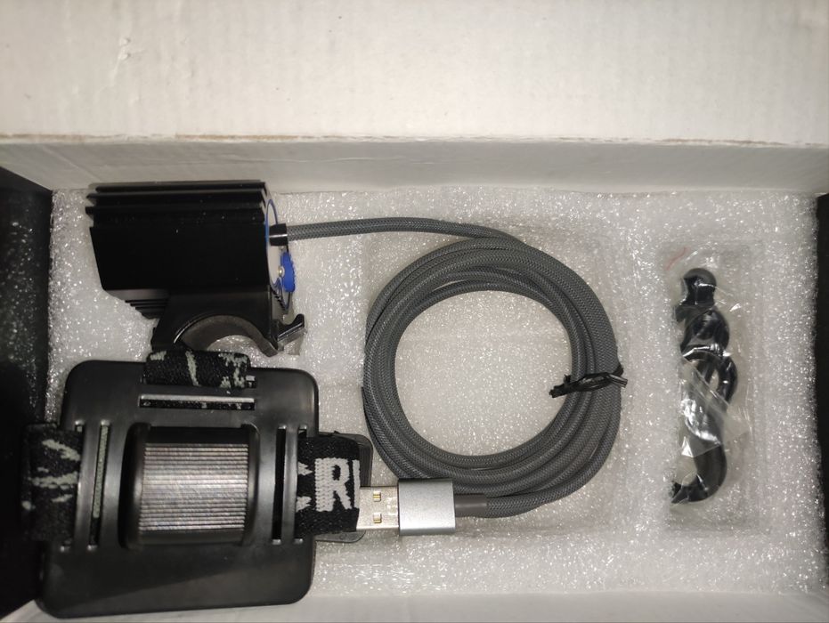 Велофара CREE T6x2 USB 2M 3A(под PowerBank)