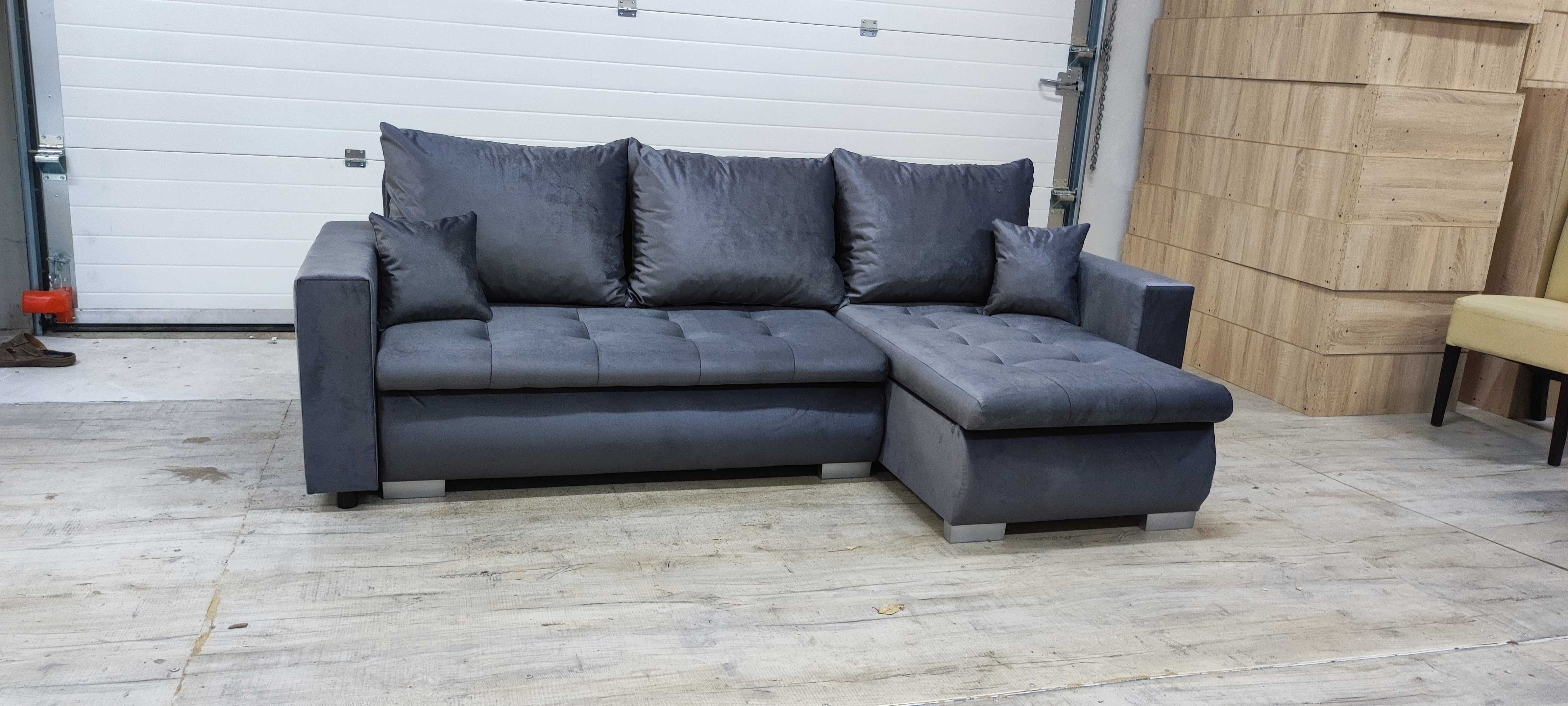 Sofa narożna HUGO z półką  od producenta. Dowolna kolorystyka !