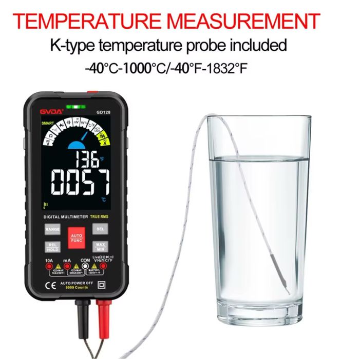 Мультиметр GVDA GD128 электронный мультиметр