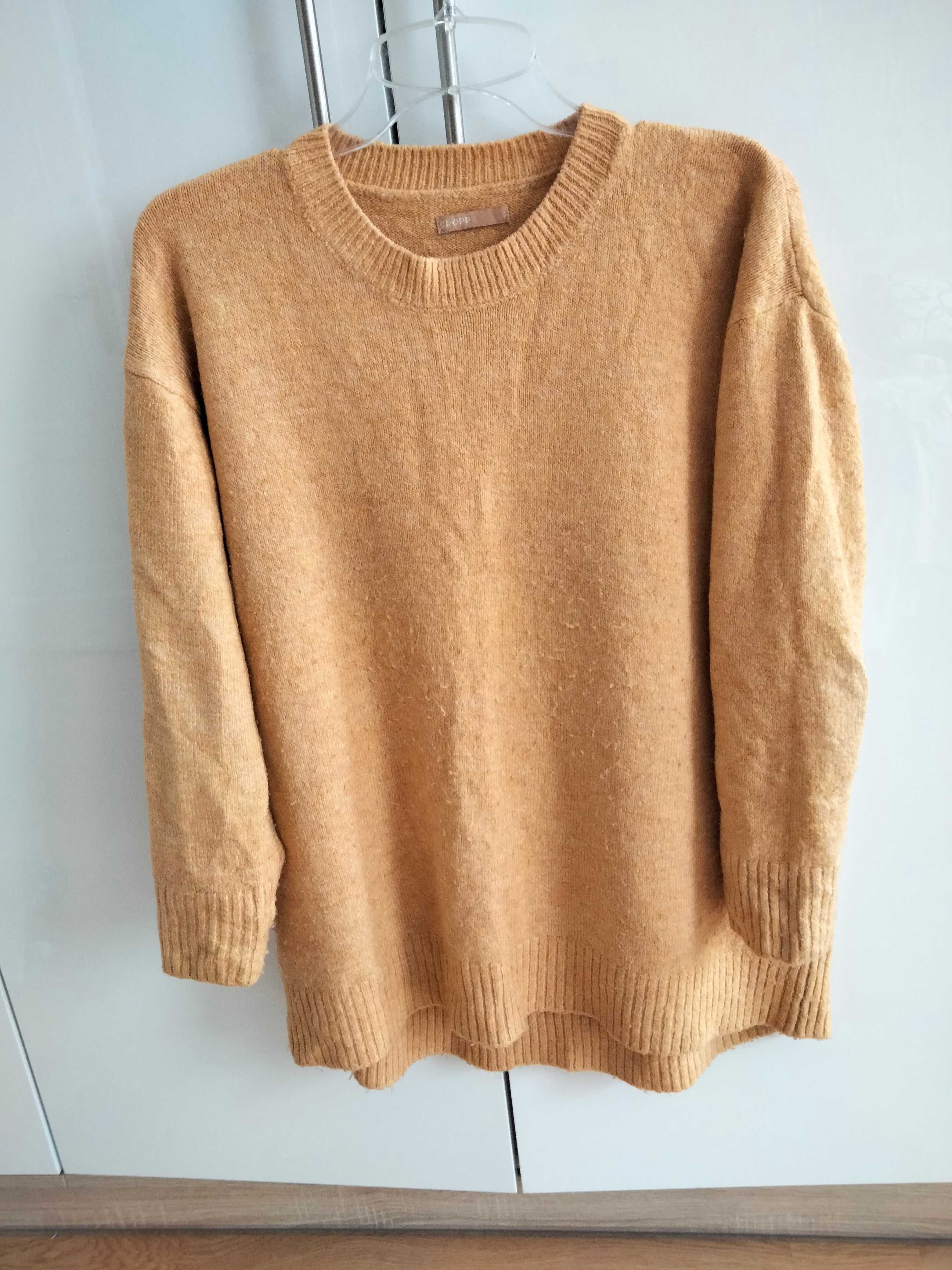 Sweter damski, musztardowy, r. XL