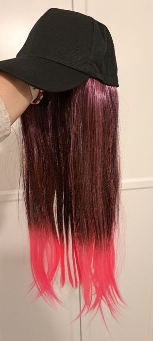 Kaszkiet z włosami  bal karnawałowy