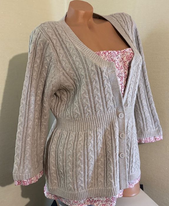 Сірий вязаний кардиган на гудзиках,,Marks&Spenser,,