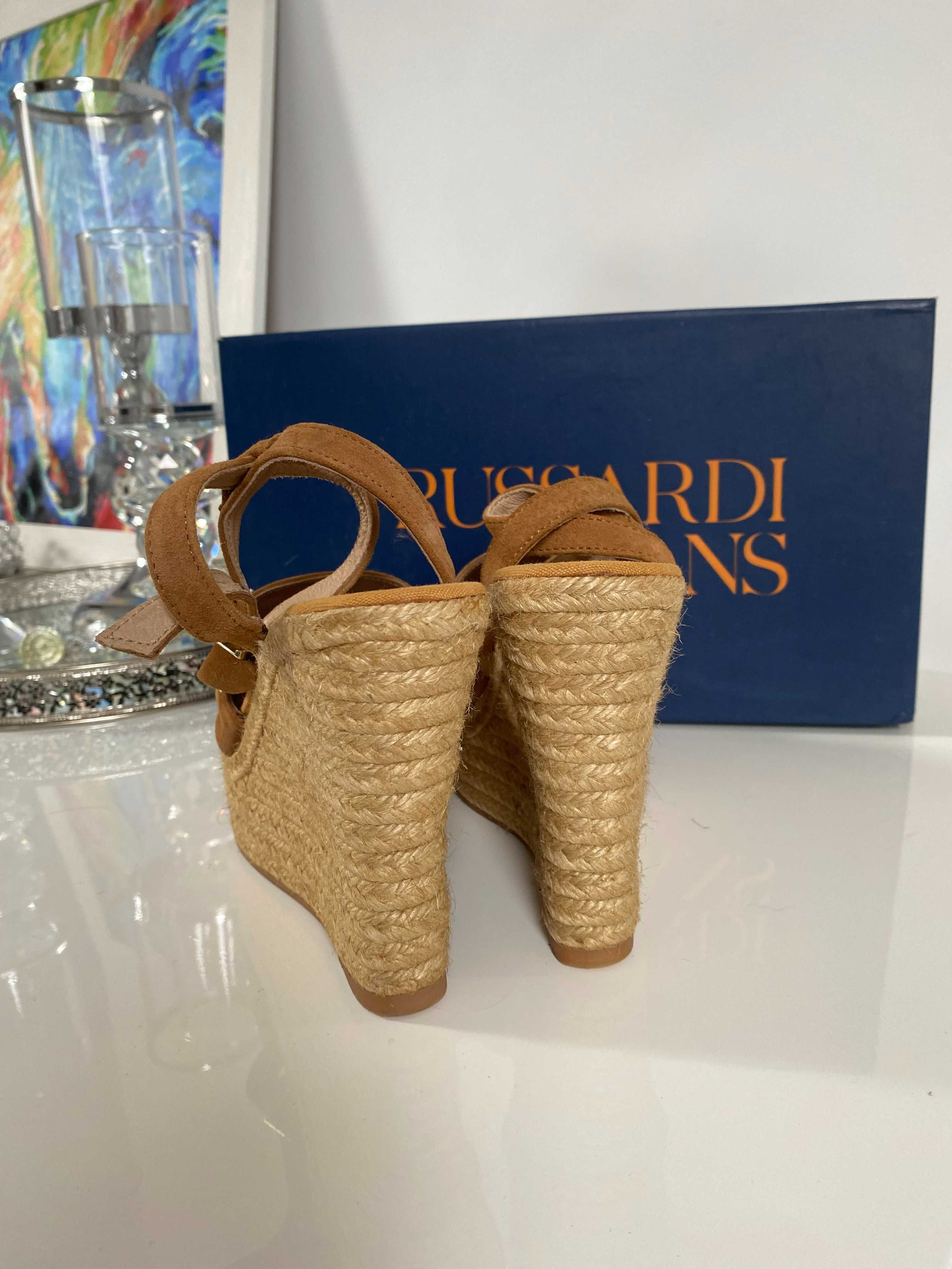 Buty Trussardi Jeans r. 40 na koturnie koszyk