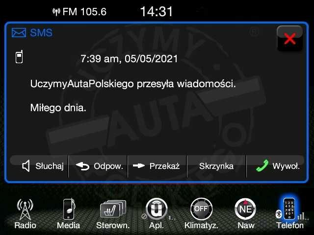 Chrysler 200 UC84 u Connect 8.4 Polskie menu radio mapa USA-EU